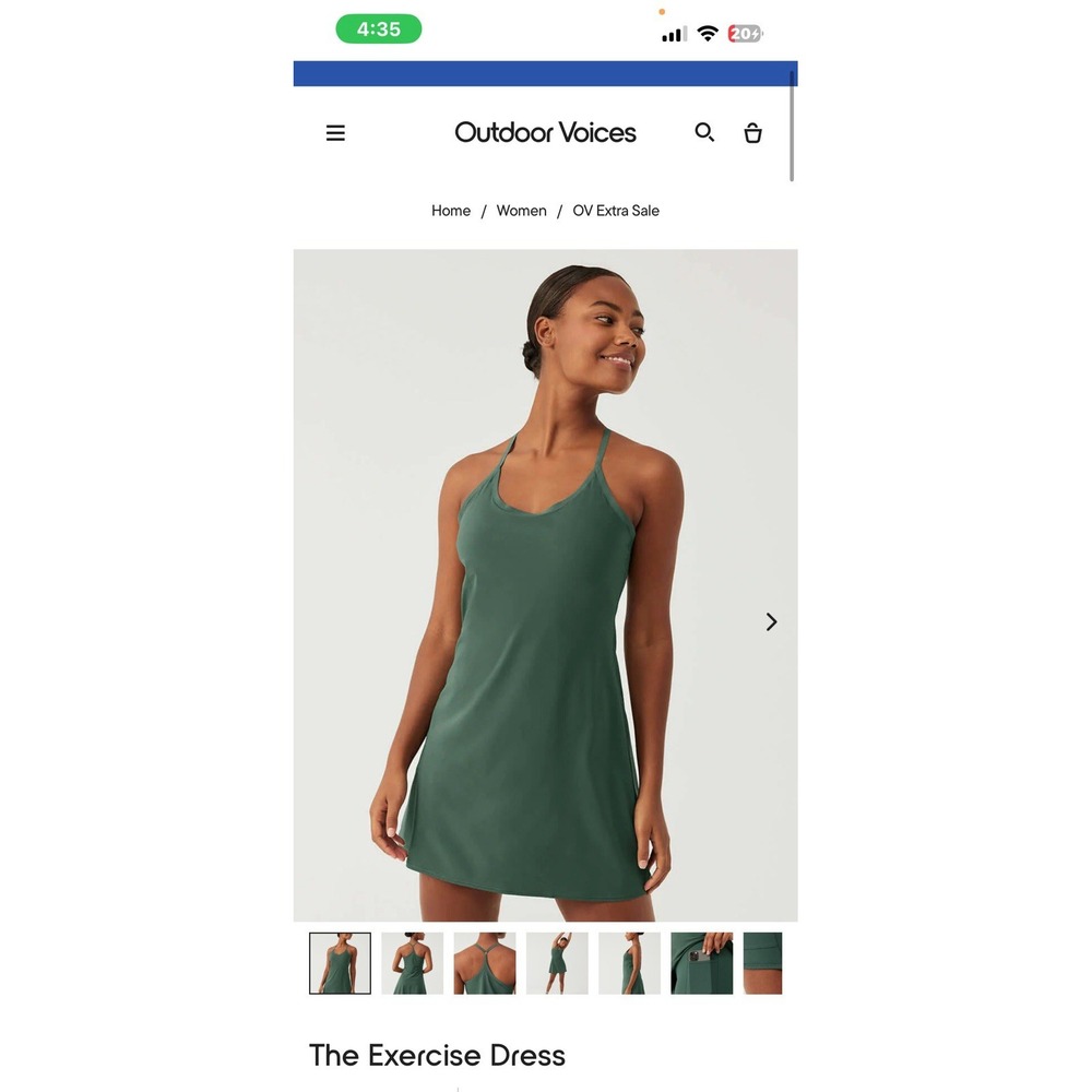 Outdoor Voices Dress Shorts/Skort Athletic Green Medium